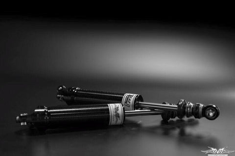 PRO SERIES "LEAF SPRING NATION MENSCER MOTORSPORTS" DOUBLE ADJUSTABLE REAR SHOCKS