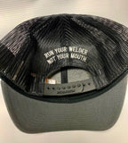 Outdoor Hat Gray with White Mesh and Stitching