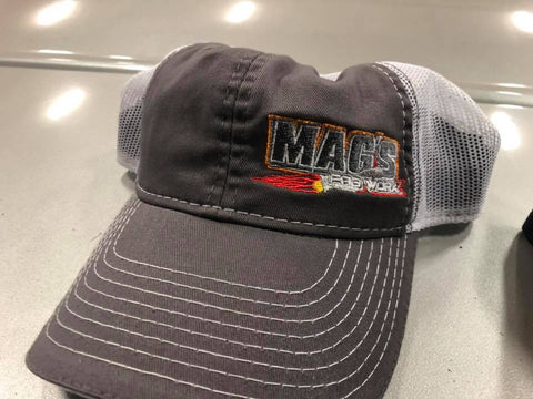 Outdoor Hat Gray with White Mesh and Stitching