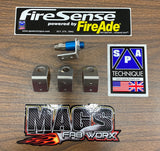 Aluminum L Shaped FireAde Nozzle Brackets with 9/16" Hole.. Pack of 4