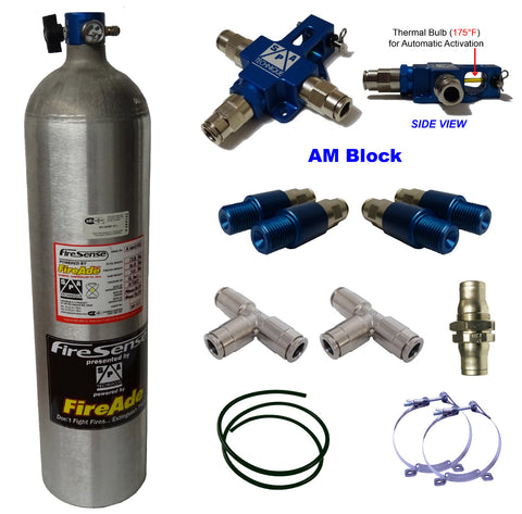 10lb. FireAde2000® FireSense System with Automatic/Manual (AutoSense Thermal Technology) SFI 17.1 Cert with Standard  Brackets